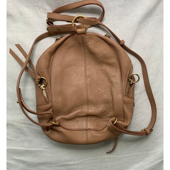 chloe leather backpack Chloe/Backpack/Leather/BEG/OLGA MOTTY GREY 2nd STREET USA Leather trimming Chlo Faye Small Suede and